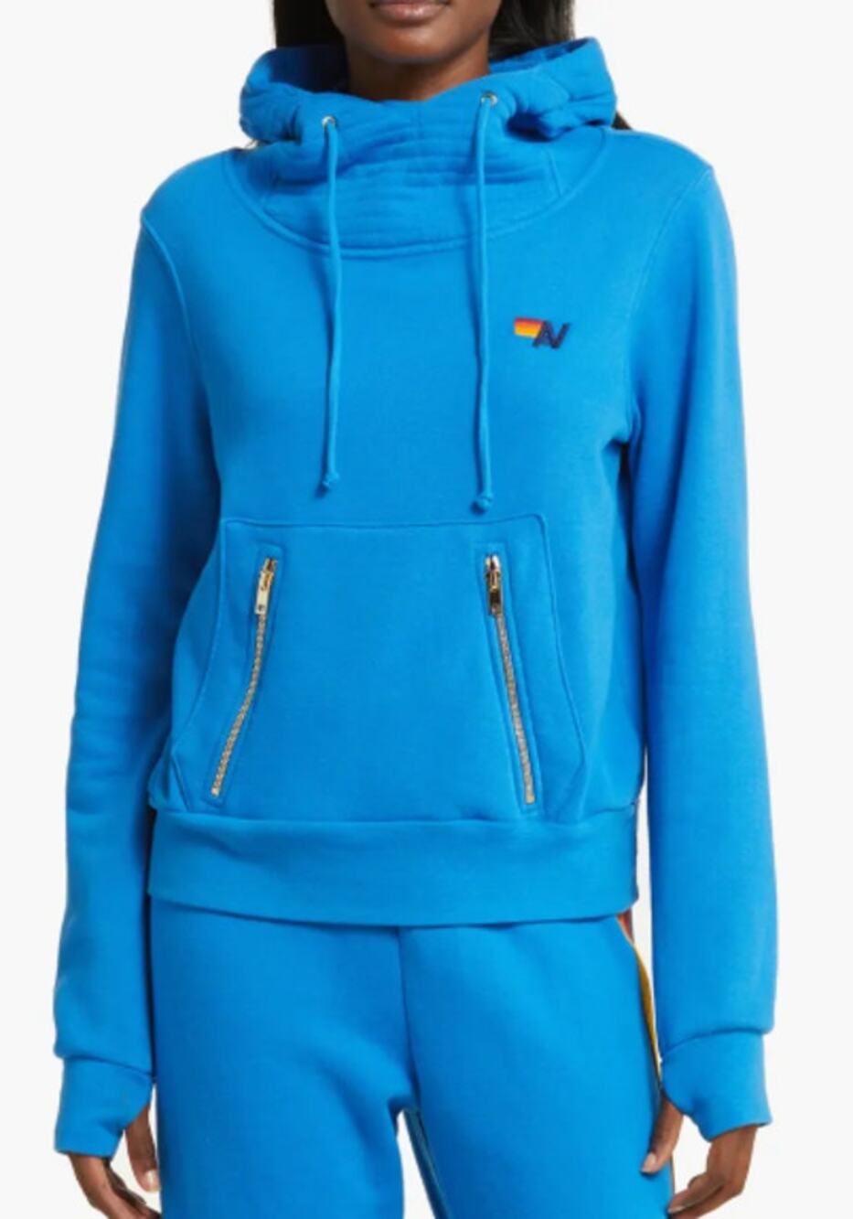 Aviator Nation Ninja Hoodie in Blue Sz. S